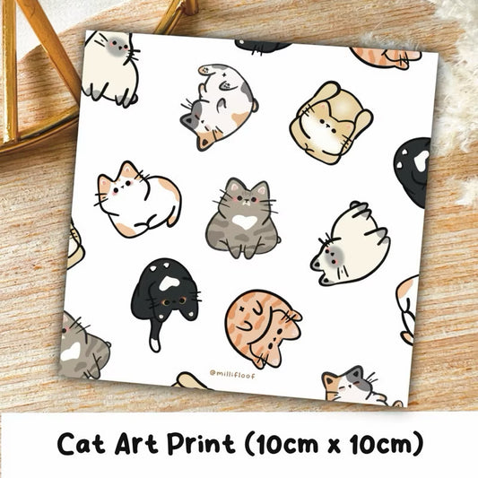 Whimsical Cat Art Print