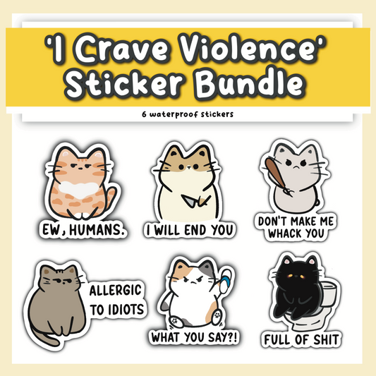 I Crave Violence Sticker Bundle