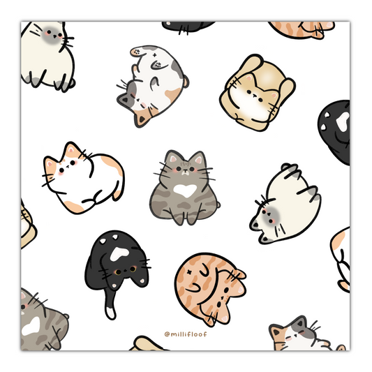 Whimsical Cat Art Print