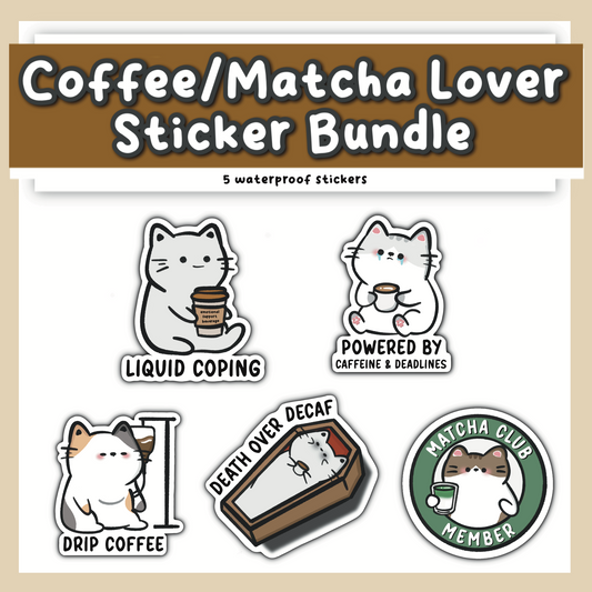 Coffee / Matcha Lover Sticker Bundle