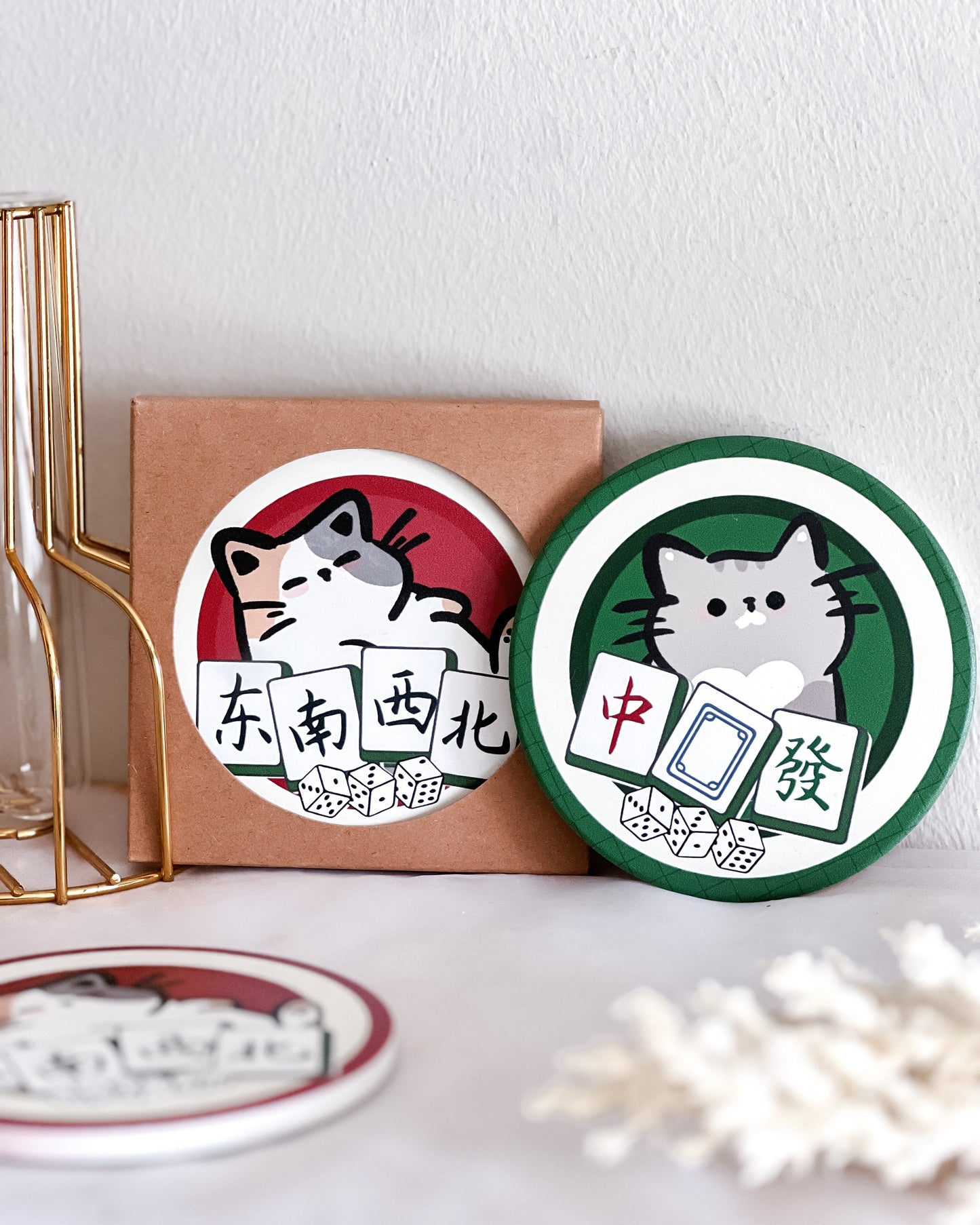 Mahjong Cat Coaster [1 Piece]
