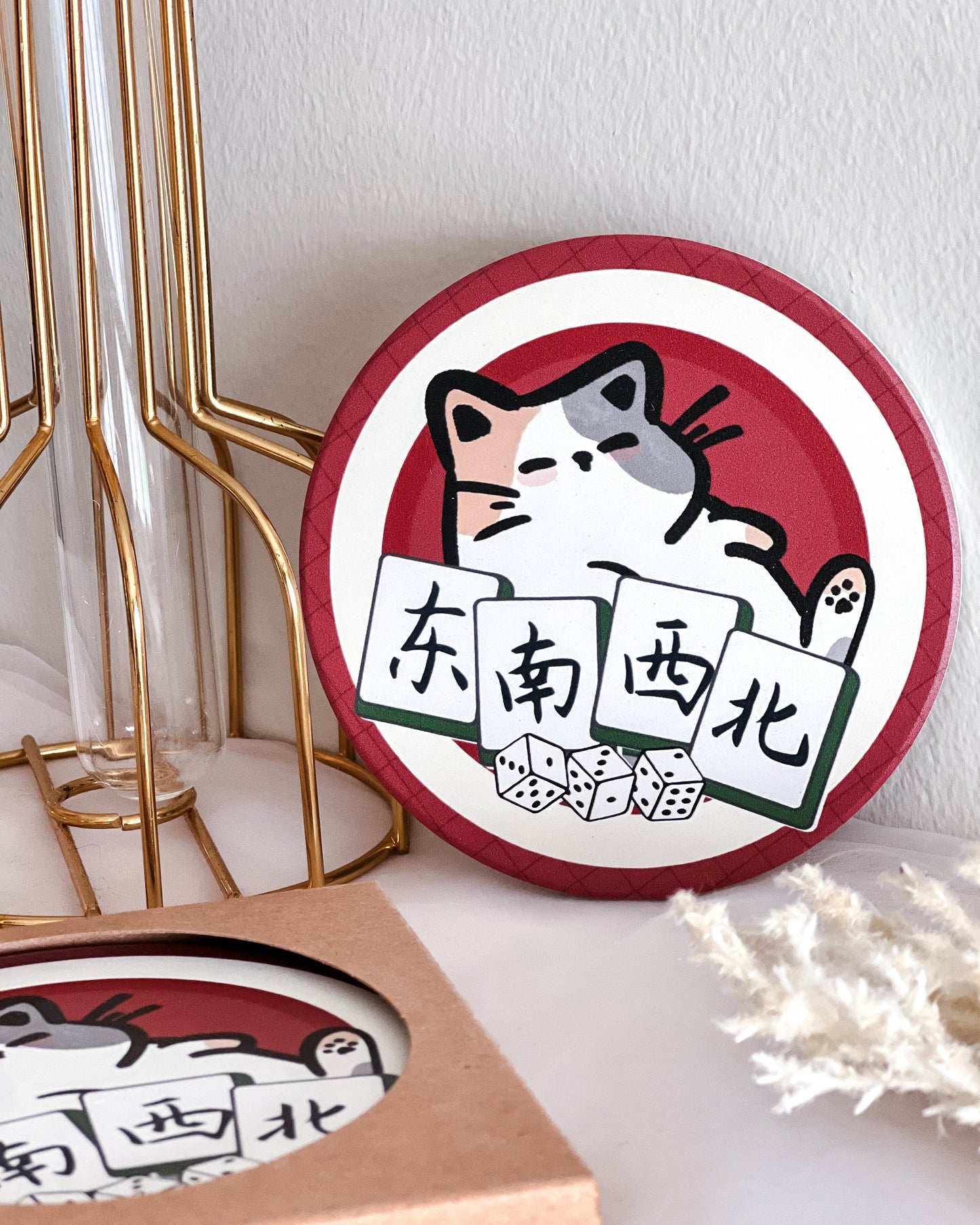 Mahjong Cat Coaster [1 Piece]