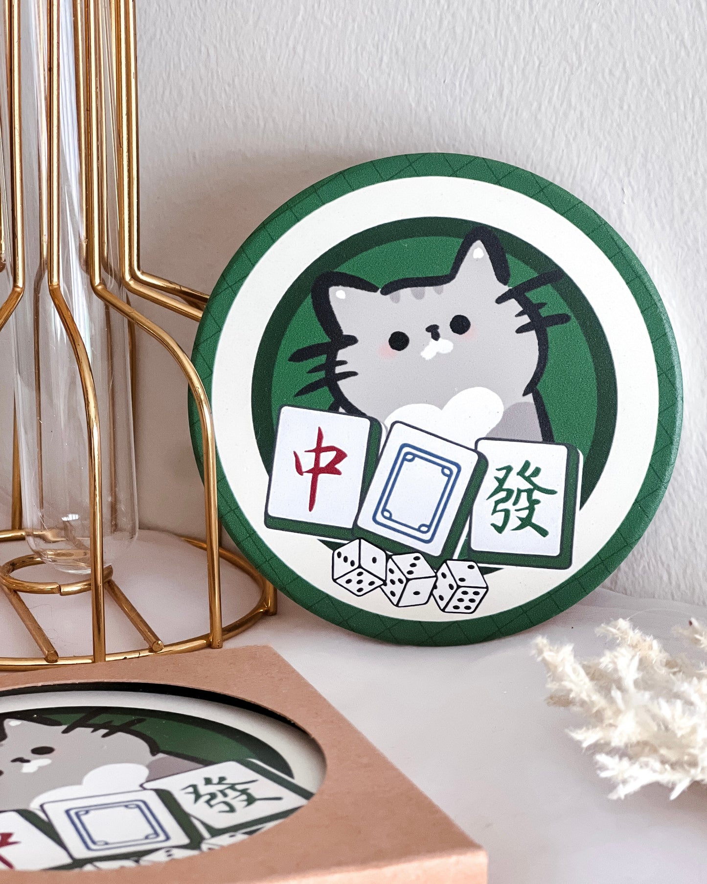 Mahjong Cat Coaster [1 Piece]